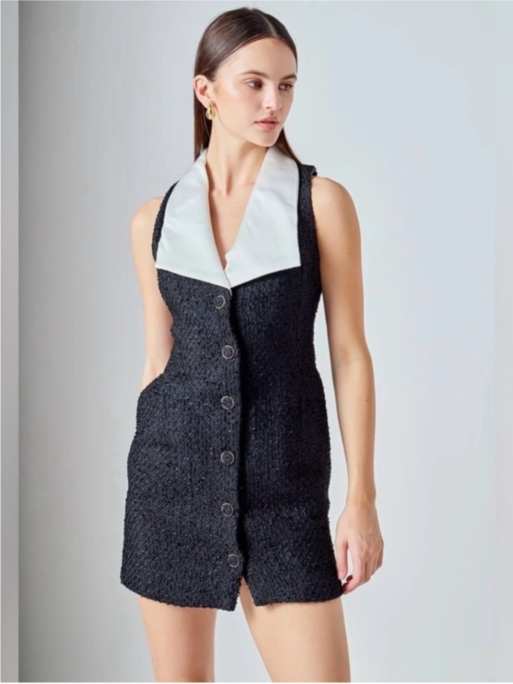 Endless rose tweed mini dress NWT SMALL